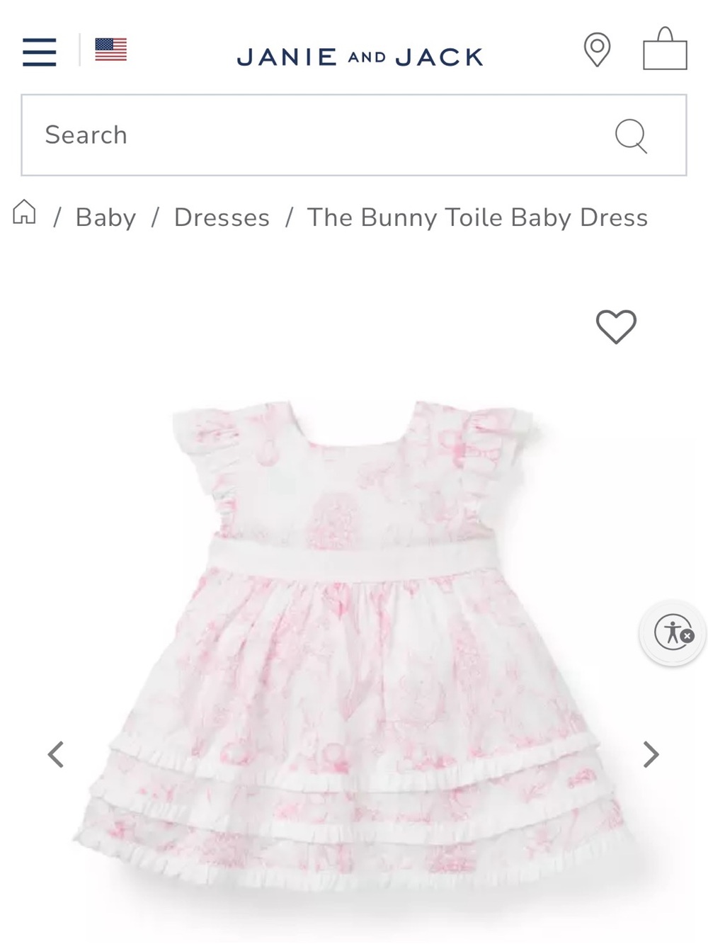 The Bunny Toile Baby Dress